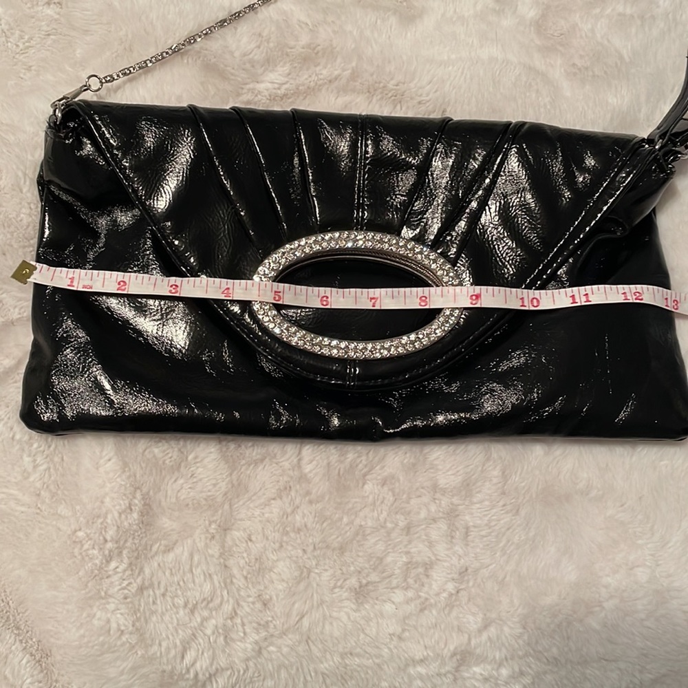 Lula vegan clutch bag with crystals and chain - Picture 13 of 14